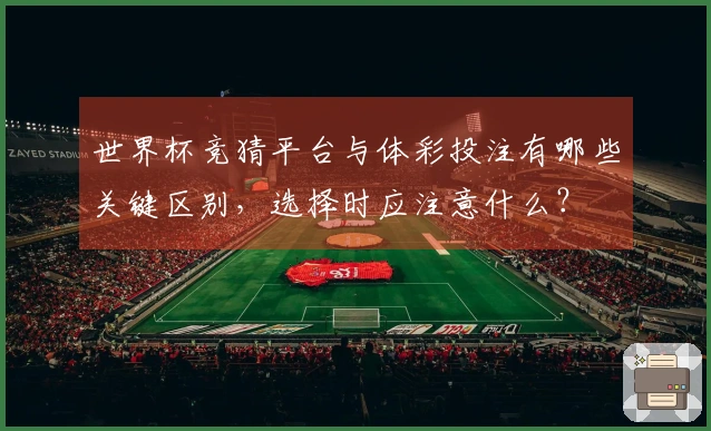 世界杯竞猜平台与体彩投注有哪些关键区别,选择时应注意什么?